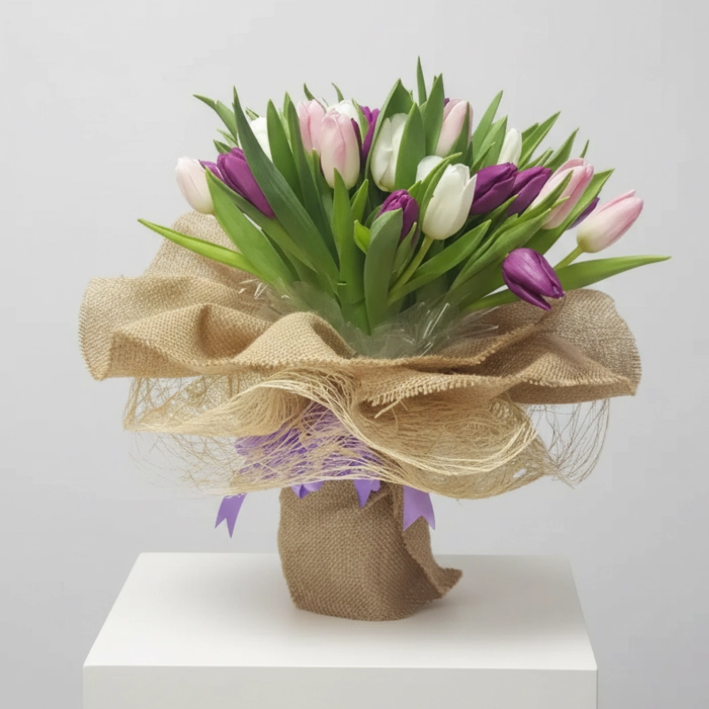 Mixed Tulips Hand-Tied Bouquet